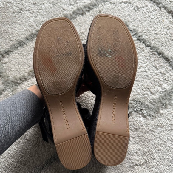 Lucky Brand Carlisha Wedge Sandal black 10 - Picture 3 of 11